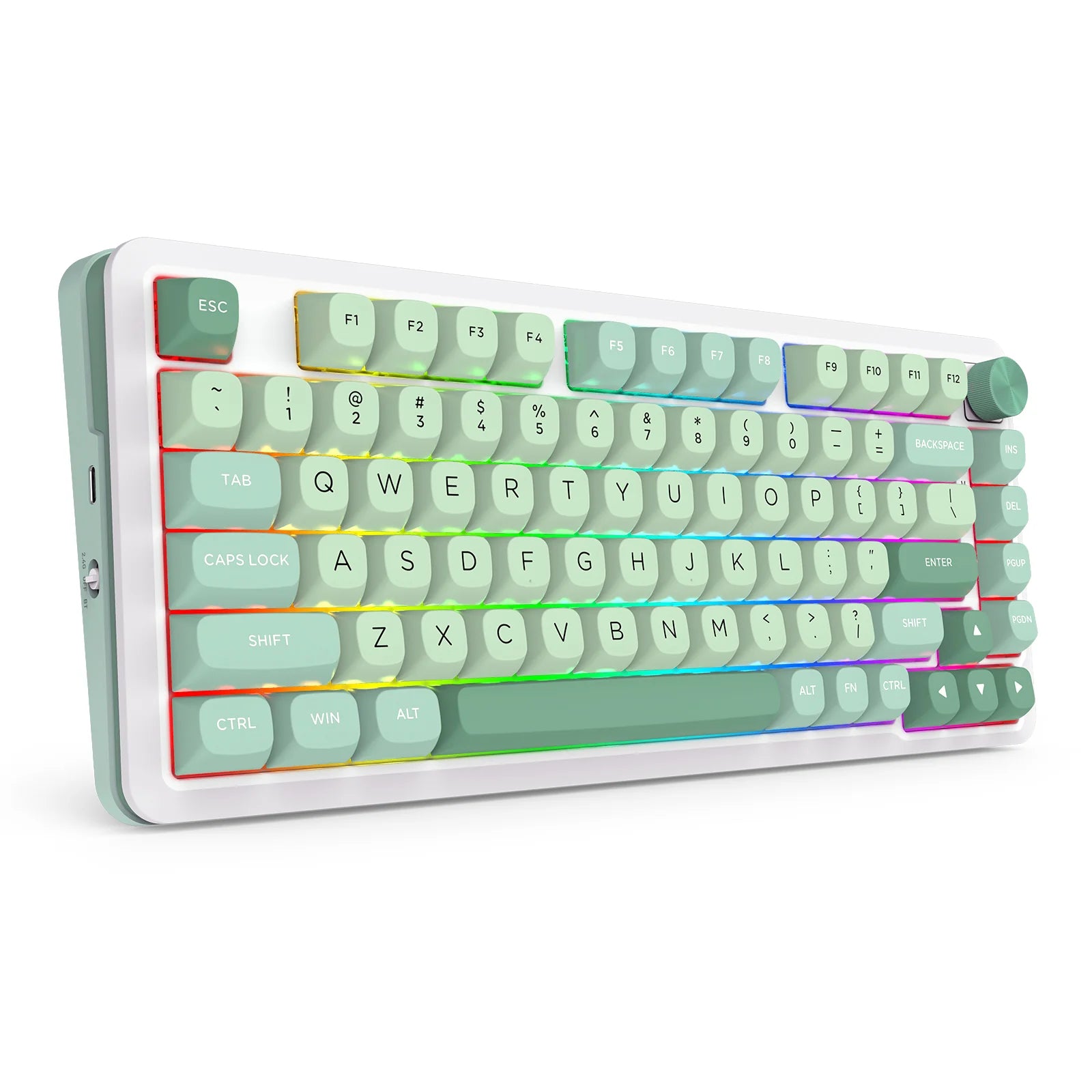 Keyboard Gaming Mechanical Redragon K681 ACG 75% RGB Wireless Gasket Hot-Swappable Knob - King Tech