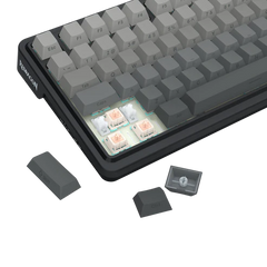 Keyboard Gaming Mechanical Redragon K688 GB 98-Key Wireless RGB Gasket Knob (Grey/Black) - King Tech
