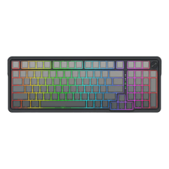 Keyboard Gaming Mechanical Redragon K688 GB 98-Key Wireless RGB Gasket Knob (Grey/Black) - King Tech
