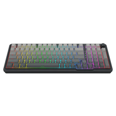 Keyboard Gaming Mechanical Redragon K688 GB 98-Key Wireless RGB Gasket Knob (Grey/Black) - King Tech