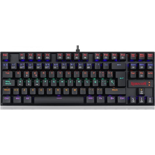 Keyboard Gaming Mechanical Redragon Kumara Elite K552 TKL Rainbow RGB (Black Switch) - King Tech