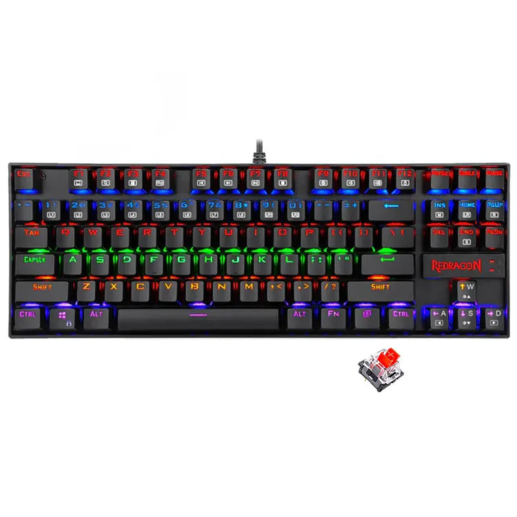 Keyboard Gaming Mechanical Redragon Kumara K552-KR TKL Rainbow RGB (Red Switch) - King Tech