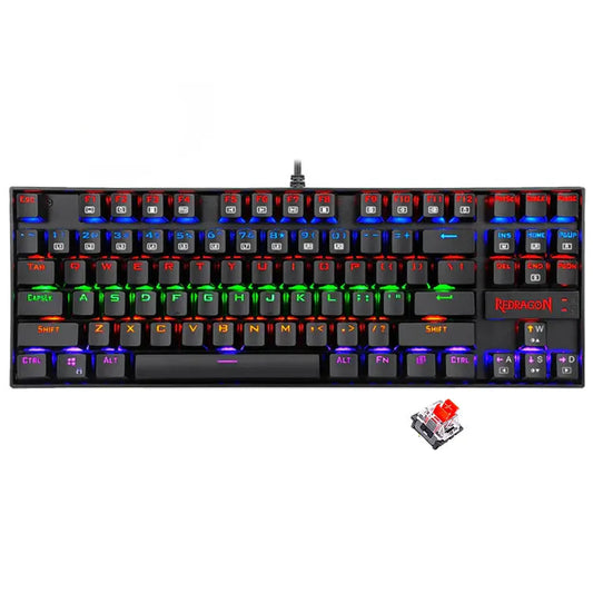 Keyboard Gaming Mechanical Redragon Kumara K552-KR TKL Rainbow RGB (Red Switch) - King Tech