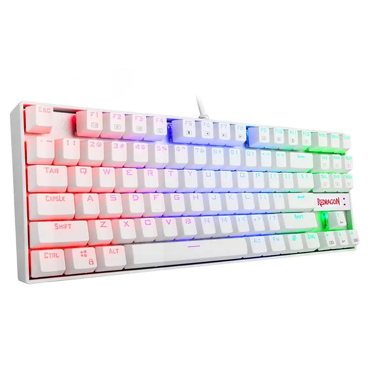 Keyboard Gaming Mechanical Redragon Kumara K552 RGB White TKL (Blue Switch) - King Tech
