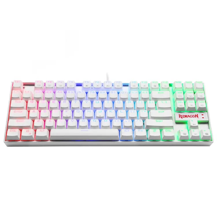 Keyboard Gaming Mechanical Redragon Kumara K552 RGB White TKL (Blue Switch) - King Tech