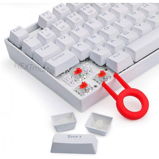 Keyboard Gaming Mechanical Redragon Kumara K552 TKL Red LED Wired (Red Switch, White) - King Tech