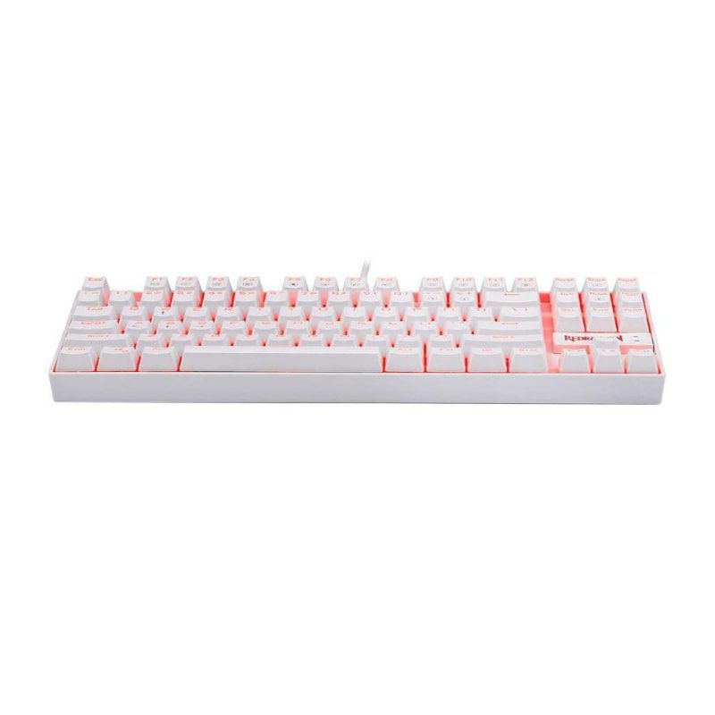 Keyboard Gaming Mechanical Redragon Kumara K552 TKL Red LED Wired (Red Switch, White) - King Tech