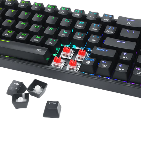 Keyboard Gaming Mechanical Redragon Pollux K628 75% RGB Hot-Swappable (Red Switch) - King Tech