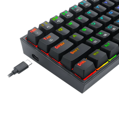 Keyboard Gaming Mechanical Redragon Pollux K628 75% RGB Hot-Swappable (Red Switch) - King Tech