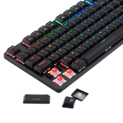 Keyboard Gaming Mechanical Redragon Shrapnel K589 RGB Low Profile (Red Switch) - King Tech