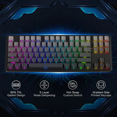 Keyboard Gaming Mechanical Redragon Star Blade Pro K707WBP-RGB TKL Wireless Gasket RGB (Linear Switch) - King Tech