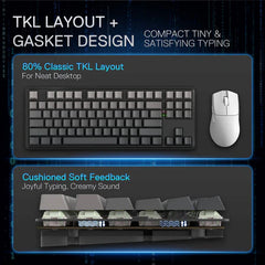 Keyboard Gaming Mechanical Redragon Star Blade Pro K707WBP-RGB TKL Wireless Gasket RGB (Linear Switch) - King Tech