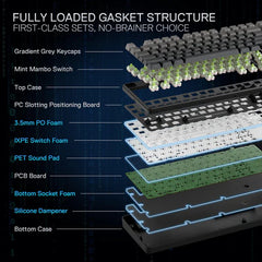 Keyboard Gaming Mechanical Redragon Star Blade Pro K707WBP-RGB TKL Wireless Gasket RGB (Linear Switch) - King Tech