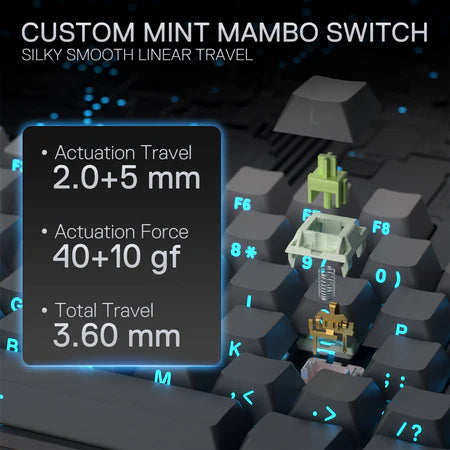 Keyboard Gaming Mechanical Redragon Star Blade Pro K707WBP-RGB TKL Wireless Gasket RGB (Linear Switch) - King Tech