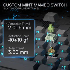 Keyboard Gaming Mechanical Redragon Star Blade Pro K707WBP-RGB TKL Wireless Gasket RGB (Linear Switch) - King Tech