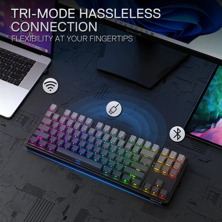 Keyboard Gaming Mechanical Redragon Star Blade Pro K707WBP-RGB TKL Wireless Gasket RGB (Linear Switch) - King Tech