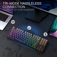 Keyboard Gaming Mechanical Redragon Star Blade Pro K707WBP-RGB TKL Wireless Gasket RGB (Linear Switch) - King Tech
