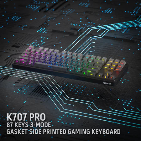 Keyboard Gaming Mechanical Redragon Star Blade Pro K707WBP-RGB TKL Wireless Gasket RGB (Linear Switch) - King Tech