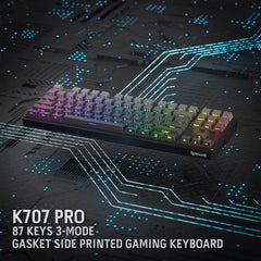 Keyboard Gaming Mechanical Redragon Star Blade Pro K707WBP-RGB TKL Wireless Gasket RGB (Linear Switch) - King Tech