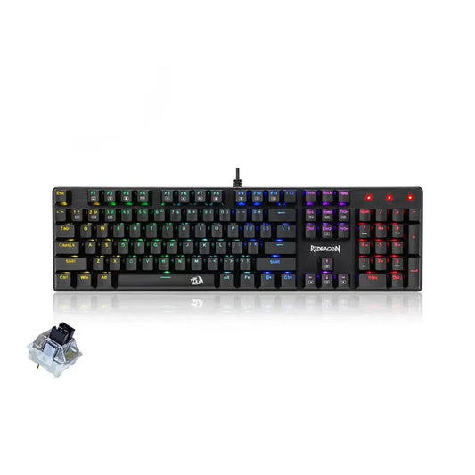 Keyboard Gaming Mechanical Redragon Valheim K608 Rainbow (Black Switch) - King Tech