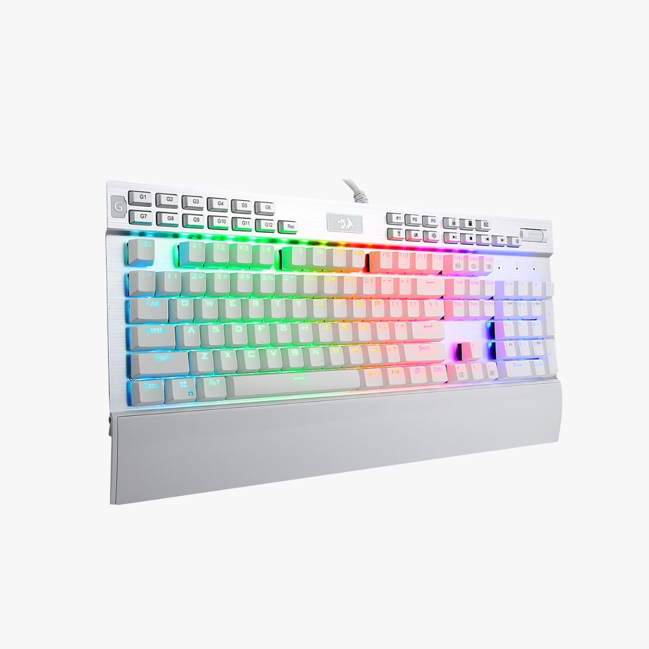 Keyboard Gaming Mechanical Redragon Yama K550-1 RGB Full Size (Brown Switch, White) - King Tech