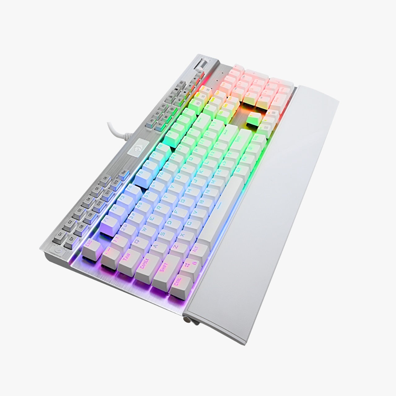 Keyboard Gaming Mechanical Redragon Yama K550-1 RGB Full Size (Brown Switch, White) - King Tech