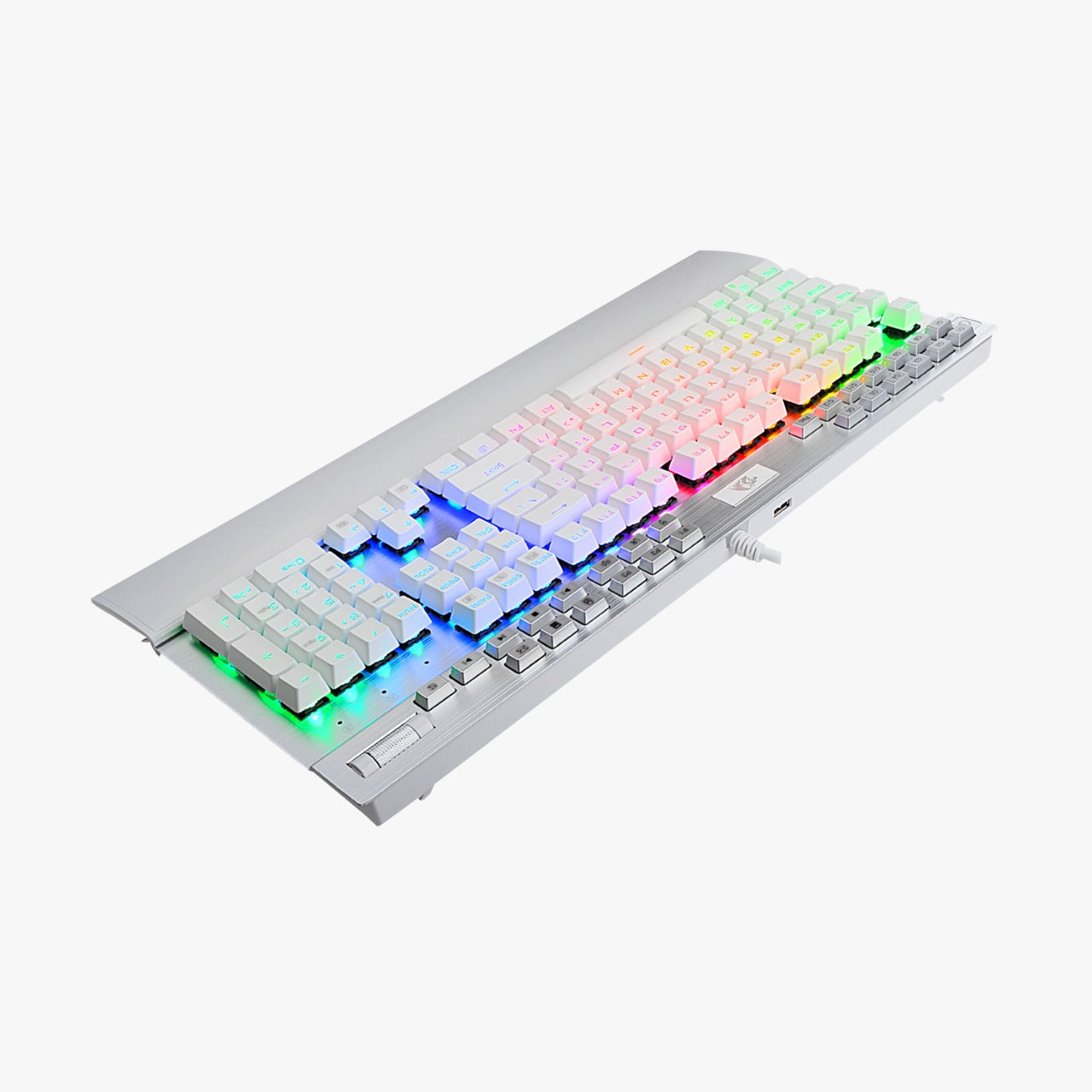 Keyboard Gaming Mechanical Redragon Yama K550-1 RGB Full Size (Brown Switch, White) - King Tech