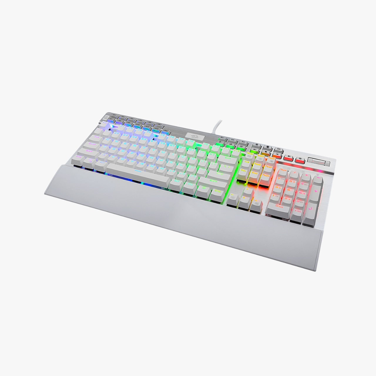 Keyboard Gaming Mechanical Redragon Yama K550-1 RGB Full Size (Brown Switch, White) - King Tech