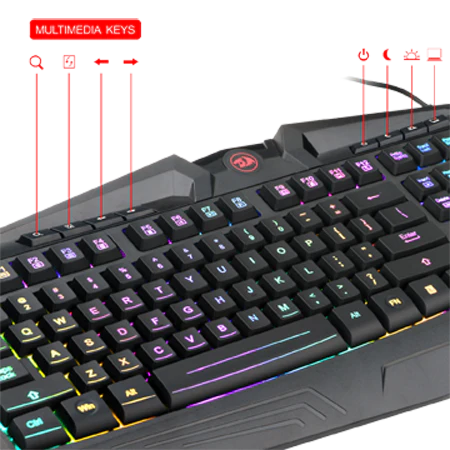 Keyboard Gaming Redragon K503 RGB Wired Silent Macro Recording - King Tech