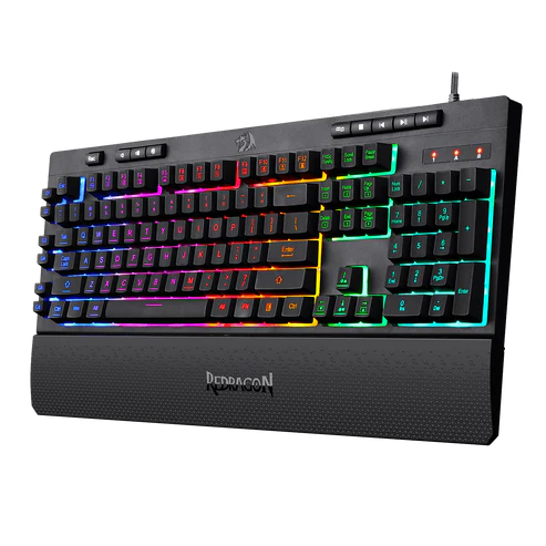 Keyboard Gaming Redragon K512 Shiva RGB Membrane Macro Keys - King Tech