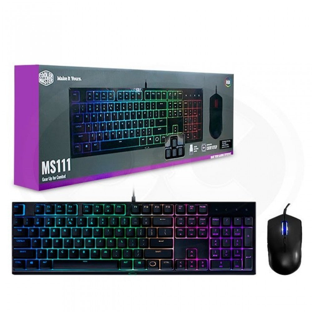 Keyboard & Mouse Combo Cooler Master MS111 (Mem-chanical, RGB, AR Layout) - King Tech