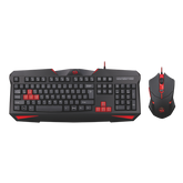 Keyboard & Mouse USB Gaming Kit Redragon S101 Headphone Pad - King Tech
