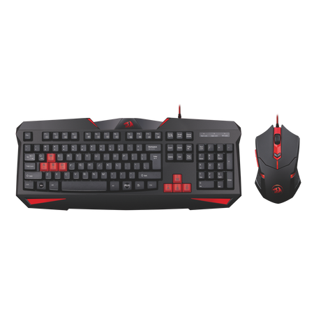 Keyboard & Mouse USB Gaming Kit Redragon S101 Headphone Pad - King Tech