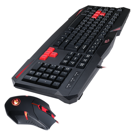 Keyboard & Mouse USB Gaming Kit Redragon S101 Headphone Pad - King Tech