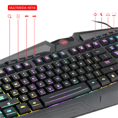 Keyboard USB Gaming Redragon K503 Harpe 2 - King Tech