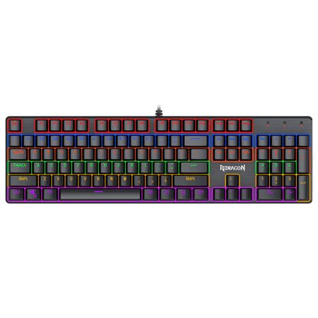 Keyboard USB Gaming Redragon SW-2190-K608 Rainbow Blue Black Red - King Tech