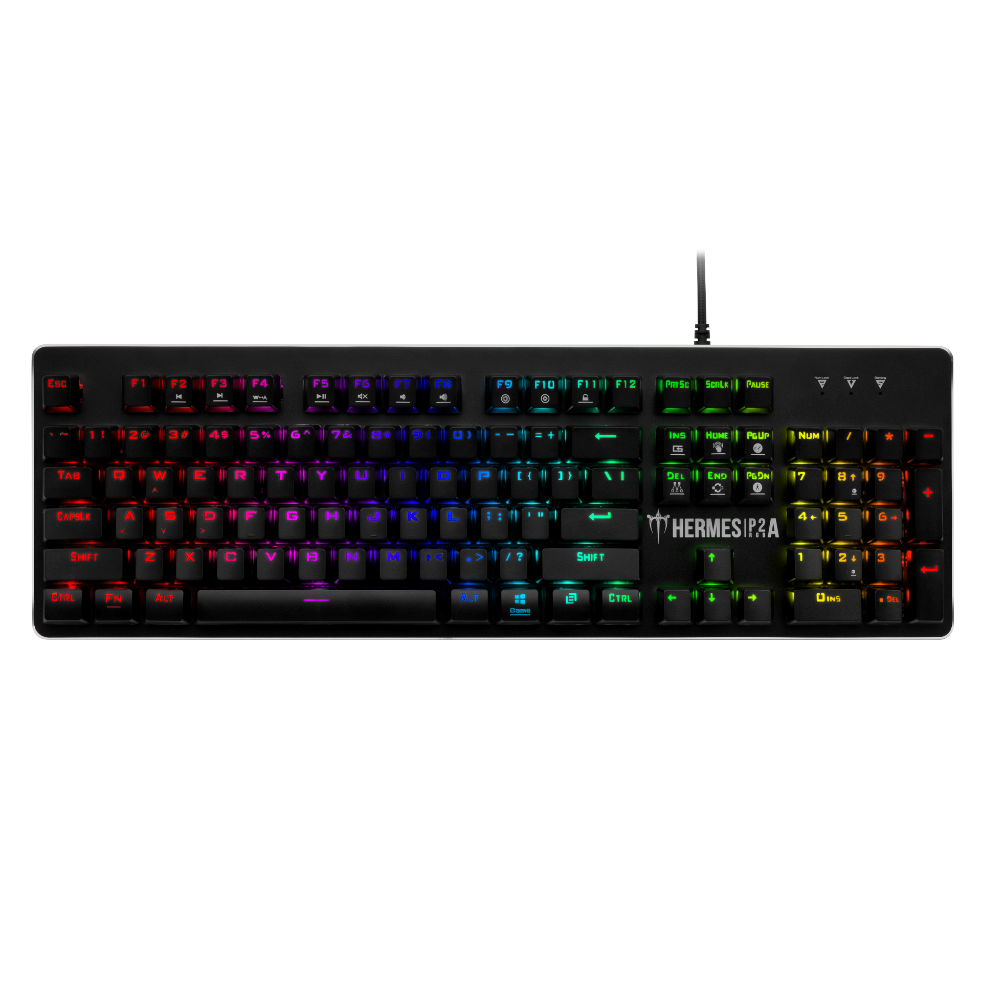 Keyboard USB Gaming RGB Hermes Gamdias P2A - King Tech
