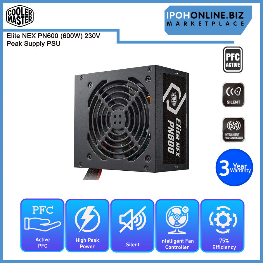 Case & PSU Combo Cooler Master Elite 301 (Micro-ATX) + Elite NEX PN600 (600W) - King Tech