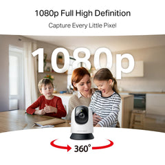 كاميرا أمان منزلية Mercusys Tapo C200 Pan/Tilt Wi-Fi - دقة 1080 بكسل عالية الوضوح