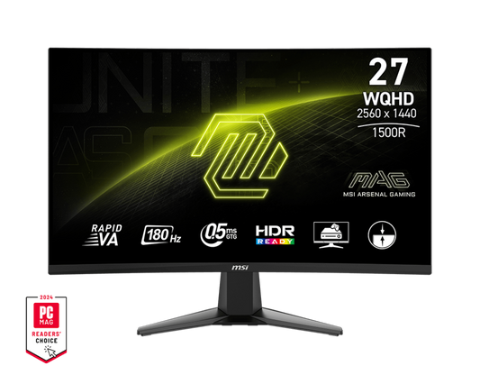 Monitor MSI MAG 27CQ6F 27 inches VA Curved QHD 180Hz