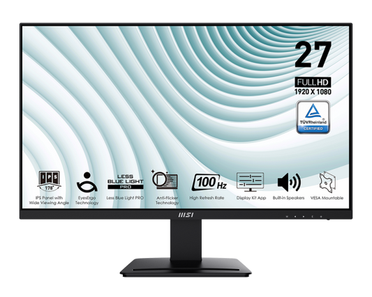 Monitor MSI PRO MP273A 27 inches IPS FHD 100Hz