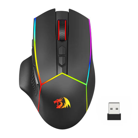 Mouse Gaming Redragon Axe Pro M814RGB-PRO Tri-Mode Wireless RGB 8000 DPI - King Tech