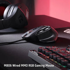 Mouse Gaming Redragon Bullseye M806 RGB Wired - King Tech