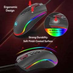 Mouse Gaming Redragon Cobra M711 RGB 10000 DPI - King Tech