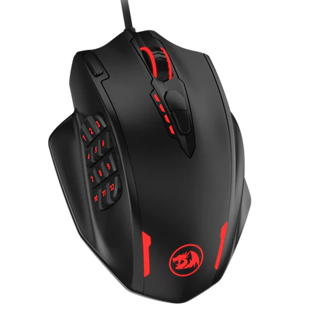 Mouse Gaming Redragon Impact M908 MMO Laser 12400 DPI RGB - King Tech