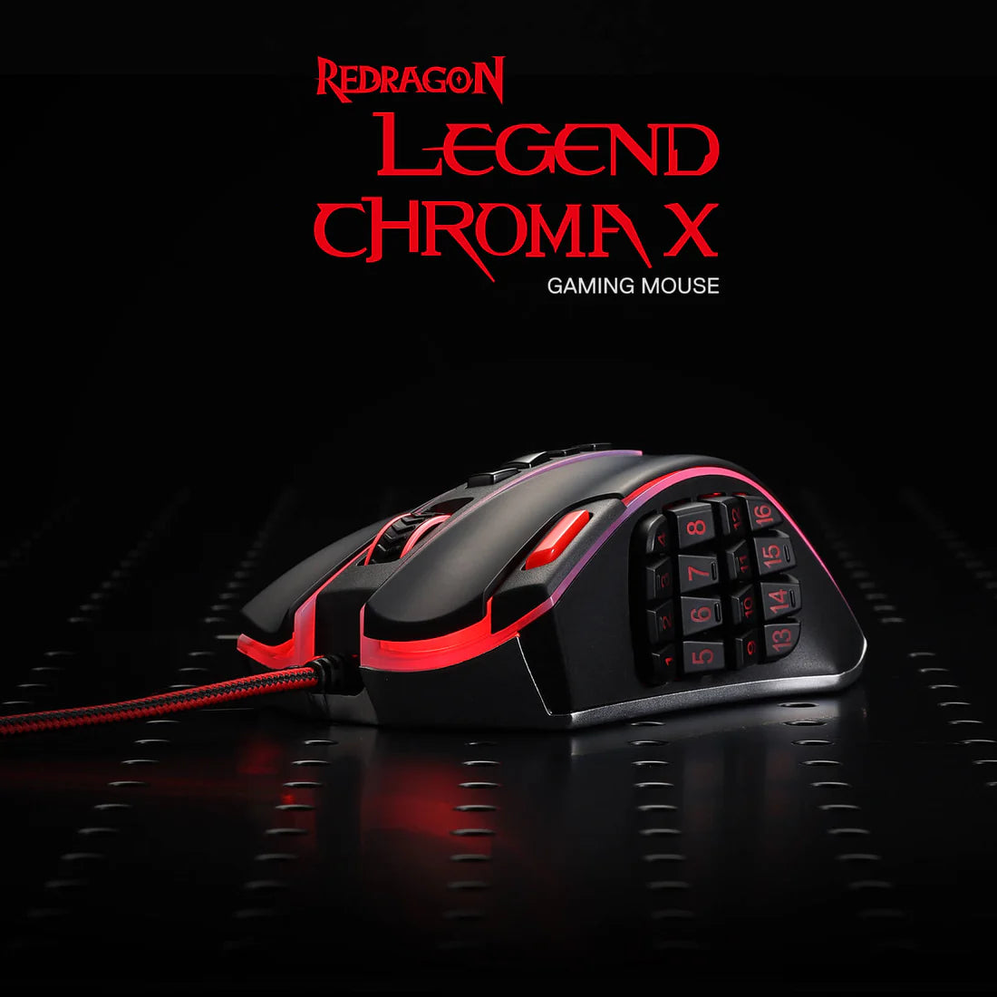 Mouse Gaming Redragon Legend M990 Laser 24000 DPI MMO - King Tech