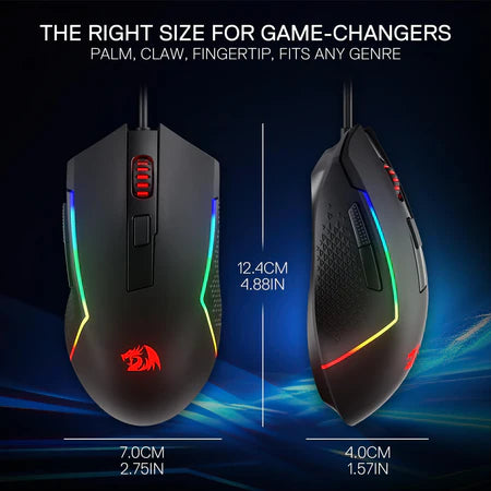 Mouse Gaming Redragon M616-RGB 10000 DPI 6 Programmable Buttons - King Tech