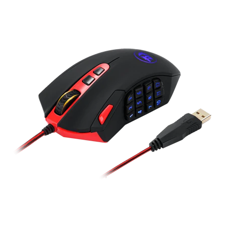 Mouse Gaming Redragon Perdition M901-1 MMO RGB Wired 24000 DPI - King Tech