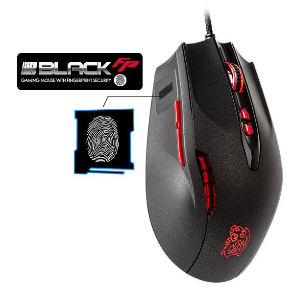 Mouse Tt eSPORTS Black FP Laser Gaming (Fingerprint Sensor) - King Tech