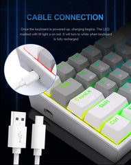 لوحة مفاتيح الألعاب الميكانيكية اللاسلكية Redragon K616 Fizz Pro 60% - RGB، ثلاثية الأوضاع